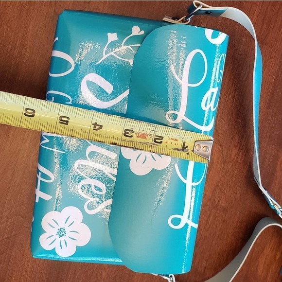 New handmade unique vinyl three piece matching set tote, shoulder bag, note pad - Picture 6 of 14